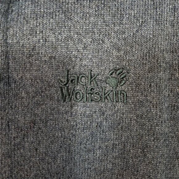 JACK WOLFSKIN At Home Outdoors Hooded Zip Cardigan Sweater Blue Size XL ~ 4438 - Picture 3 of 8